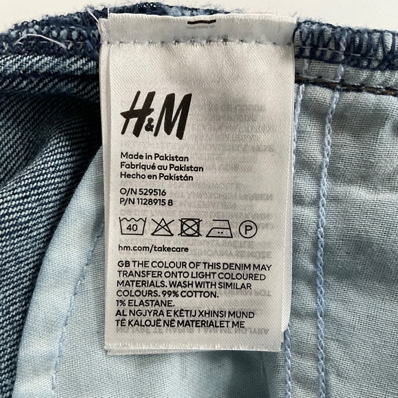 H&M Women’s Vintage Mom Jeans Sz 0 Blue Loose Fit High Waist Ankle Denim Classic - Picture 11 of 11